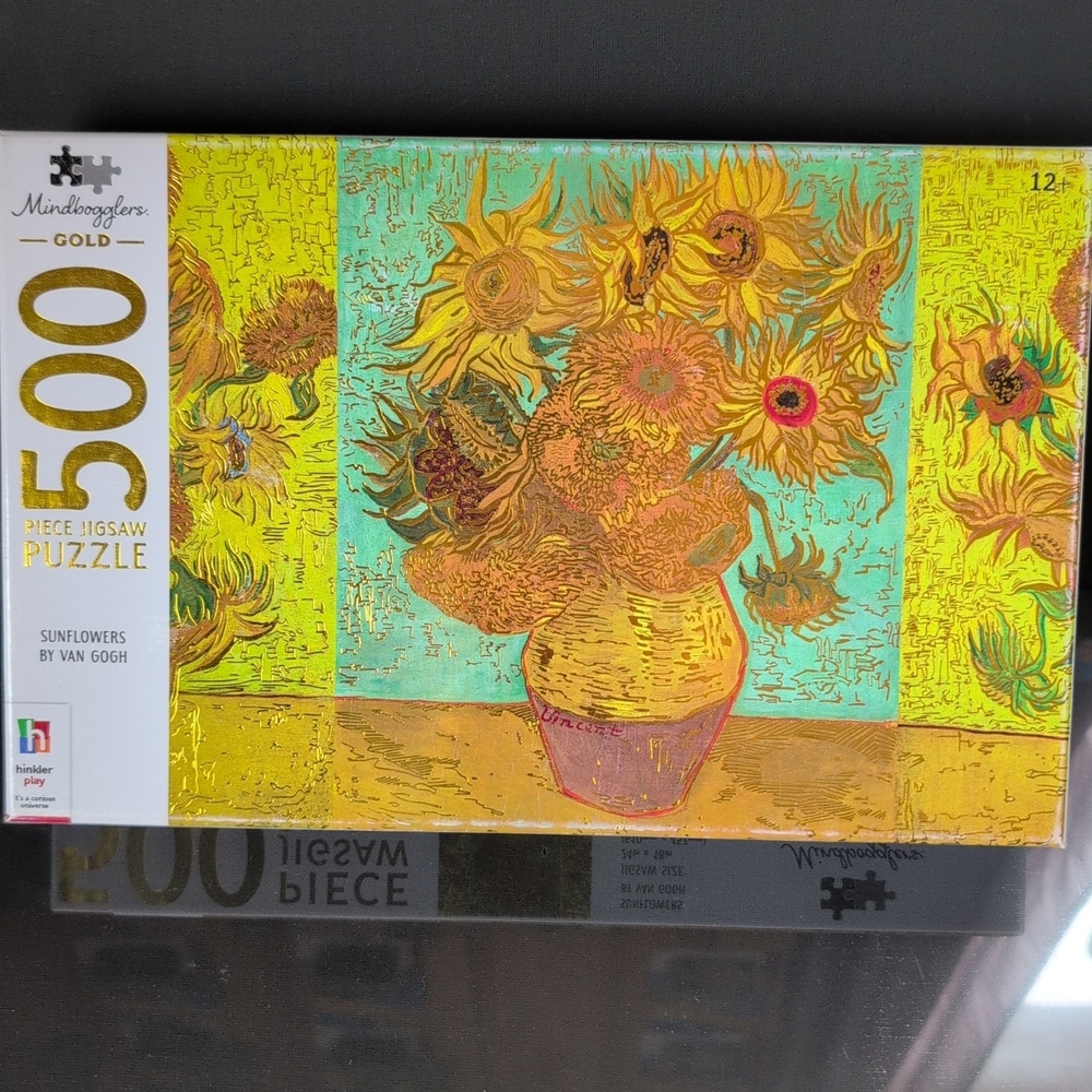 Sunflowers 500-Piece Jigsaw Puzzle - Bright Yellow & Turquoise